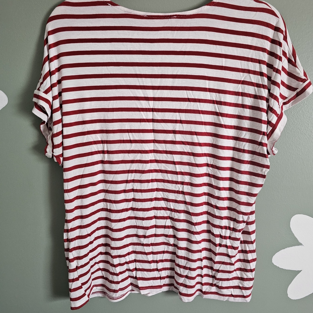 Green Envelope Striped Women's Top - Picture 4 of 4